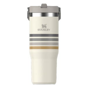 Botella Térmica Stanley Flip Straw Cream Ash Stripe | 887 ml