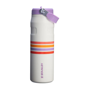 Botella Térmica Stanley Flip Straw 2.0  Cream Lilac Stripe| 710 ml