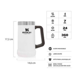 Vaso de Cerveza Adventure Blanco | 709 ml